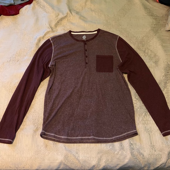 Express Other - Burgundy Men’s Express Long Sleeve